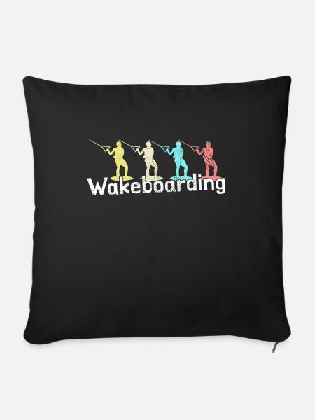Wakeboarding - Sofakissenbezug 45 x 45 cm - Schwarz