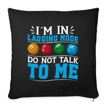 Funny Bocce Game - Sofa pillowcase 17,3'' x 17,3'' (45 x 45 cm) - black - Front
