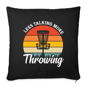 Disc Golfer hit Trees and Curse - Sofa pillowcase 17,3'' x 17,3'' (45 x 45 cm) - black - Front