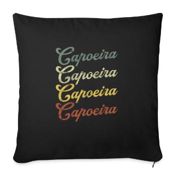 Capoeira - Sofa pillowcase 17,3'' x 17,3'' (45 x 45 cm) - black - Front
