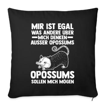 Opossum - Sofakissenbezug 45 x 45 cm - Schwarz - Vorne