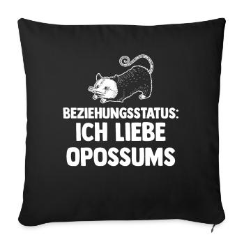 Opossum - Sofakissenbezug 45 x 45 cm - Schwarz - Vorne
