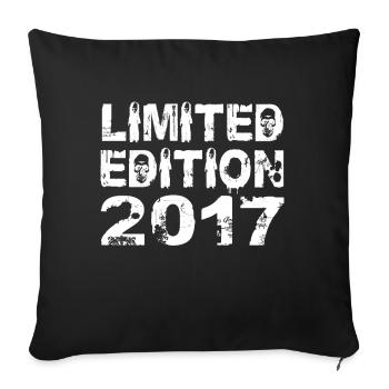 Limited Edition 2017 Birthday 2017 Birthday - Sofa pillowcase 17,3'' x 17,3'' (45 x 45 cm) - black - Front