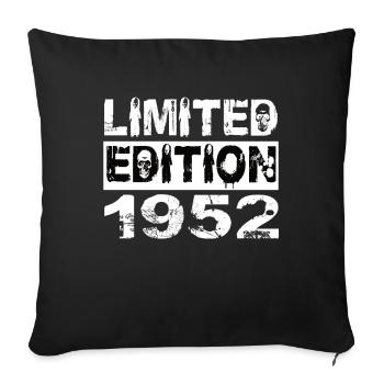 Limited Edition 1952 Birthday 1952 Birthday - Sofa pillowcase 17,3'' x 17,3'' (45 x 45 cm) - black - Front