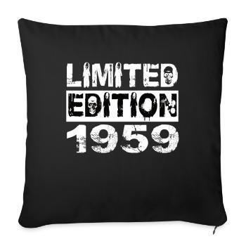 Limited Edition 1959 Geburtstag 1959 Geburtstag - Sofakissenbezug 45 x 45 cm - Schwarz - Vorne