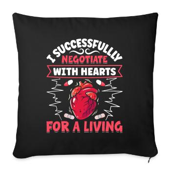 Conception d’infirmière auxiliaire - Housse de coussin décorative 45 x 45 cm - noir - Devant