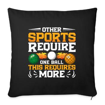 Funny Bocce Game - Sofa pillowcase 17,3'' x 17,3'' (45 x 45 cm) - black - Front