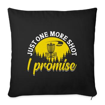 Let me play Discgolf - Sofa pillowcase 17,3'' x 17,3'' (45 x 45 cm) - black - Front