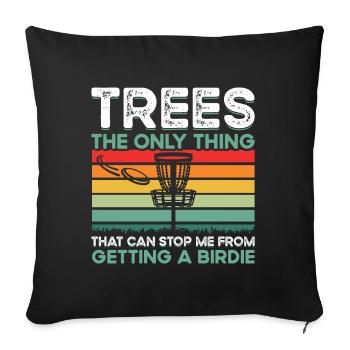 Let me play Discgolf - Sofa pillowcase 17,3'' x 17,3'' (45 x 45 cm) - black - Front