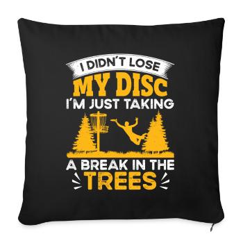 Let me play Discgolf - Sofa pillowcase 17,3'' x 17,3'' (45 x 45 cm) - black - Front