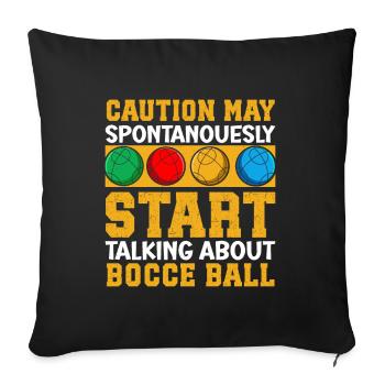 Funny Bocce Game - Sofa pillowcase 17,3'' x 17,3'' (45 x 45 cm) - black - Front