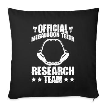 Megalodon Dental Research Team - Megalodon Shark - Sofa pillowcase 17,3'' x 17,3'' (45 x 45 cm) - black - Front