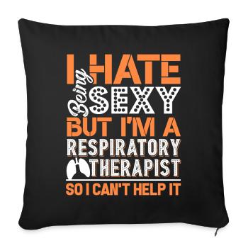 Respiratory Therapist Sexy Respiratory Therapist - Sofa pillowcase 17,3'' x 17,3'' (45 x 45 cm) - black - Front