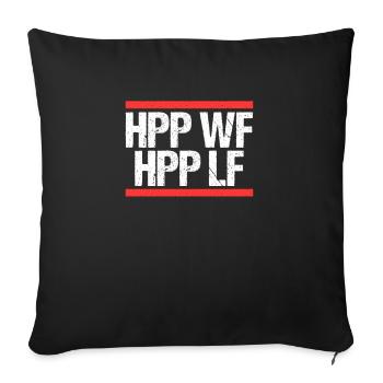 Happy Wife Happy Life - Sofa pillowcase 17,3'' x 17,3'' (45 x 45 cm) - black - Front