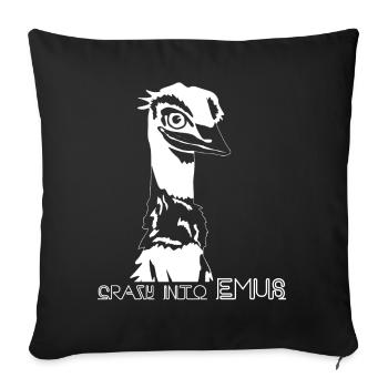 Emu Emus - Sofa pillowcase 17,3'' x 17,3'' (45 x 45 cm) - black - Front
