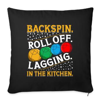 Funny Bocce Game - Sofa pillowcase 17,3'' x 17,3'' (45 x 45 cm) - black - Front