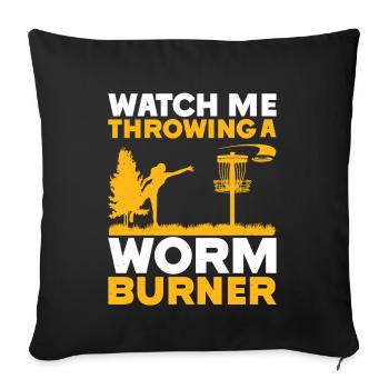 Disc Golfer hit Trees and Curse - Sofa pillowcase 17,3'' x 17,3'' (45 x 45 cm) - black - Front