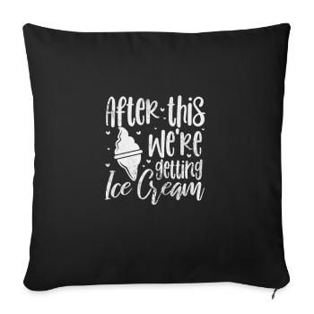 Eiscreme - Sofakissenbezug 45 x 45 cm - Schwarz - Vorne