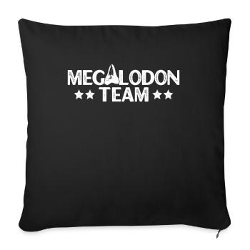 Megalodon Team - Megalodon Young Shark - Sofa pillowcase 17,3'' x 17,3'' (45 x 45 cm) - black - Front