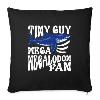 Tiny Guy - Mega Megalodon Fan - Megalodon Boys - Housse de coussin décorative 45 x 45 cm - noir - Devant