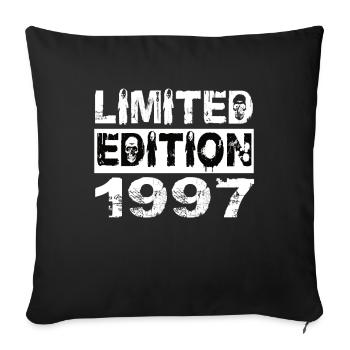 Limited Edition 1997 Birthday 1997 Birthday - Sofa pillowcase 17,3'' x 17,3'' (45 x 45 cm) - black - Front