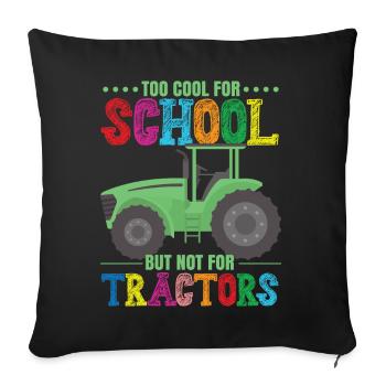 Funny Farmer Boys Tractor - Sofa pillowcase 17,3'' x 17,3'' (45 x 45 cm) - black - Front