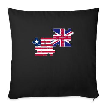 Liberia Drapeau britannique Libériens britanniques - Housse de coussin décorative 45 x 45 cm - noir - Devant