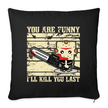 Horror Clown Horror Film Festival + Halloween - Sofa pillowcase 17,3'' x 17,3'' (45 x 45 cm) - black - Front