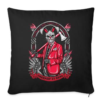 Horror Clown Horror Film Festival + Halloween - Sofa pillowcase 17,3'' x 17,3'' (45 x 45 cm) - black - Front