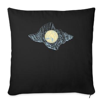 Shell Shelling Bag Bivalvia Hunter Seashell - Housse de coussin décorative 45 x 45 cm - noir - Devant