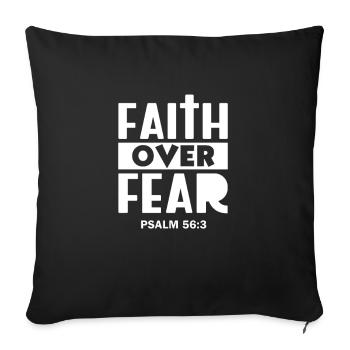 Bible Bible Versets chrétiens Don de Jésus - Housse de coussin décorative 45 x 45 cm - noir - Devant