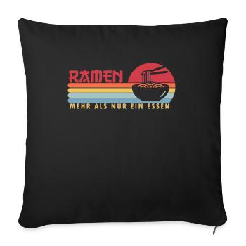 Ramen mehr als ein Essen Shoyu Bowl Miso Tonkotsu - Housse de coussin décorative 45 x 45 cm - noir - Devant