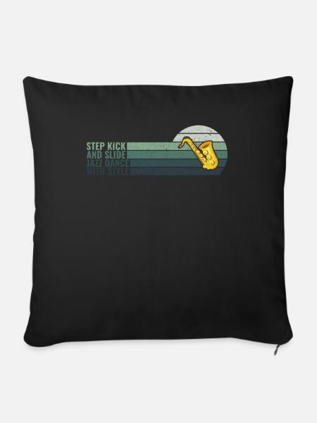 Step Kick and Slide Jazz Dance with Style - Jazz - Sofakissenbezug 45 x 45 cm - Schwarz