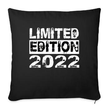 Limited Edition 2022 Birthday 2022 Birthday - Sofa pillowcase 17,3'' x 17,3'' (45 x 45 cm) - black - Front