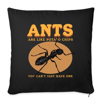 Fourmis Ferme | Cadeau Formicarium de fourmi - Housse de coussin décorative 45 x 45 cm - noir - Devant
