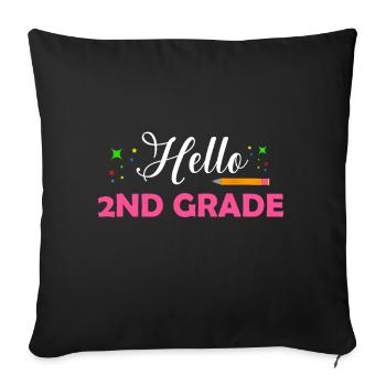 Zweite Klasse Rainbow Girls Jungen Lehrerteam 2. - Sofakissenbezug 45 x 45 cm - Schwarz - Vorne