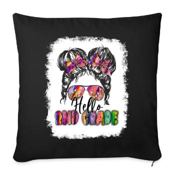Zweite Klasse Rainbow Girls Jungen Lehrerteam 2. - Sofakissenbezug 45 x 45 cm - Schwarz - Vorne