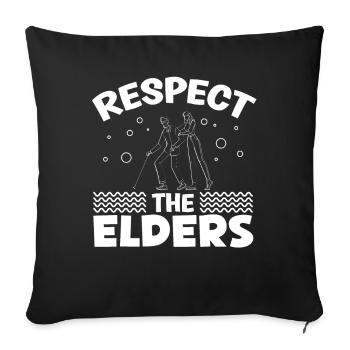 Infirmière gériatrique Respect Les aînés Soins aux aidants naturels - Housse de coussin décorative 45 x 45 cm - noir - Devant