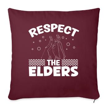 Infirmière gériatrique Respect Les aînés Soins aux aidants naturels - Housse de coussin décorative 45 x 45 cm - bordeaux - Devant