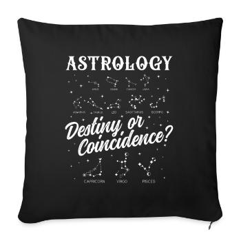 Astrology Destiny Or Coincidence Esoteric Signs - Sofa pillowcase 17,3'' x 17,3'' (45 x 45 cm) - black - Front