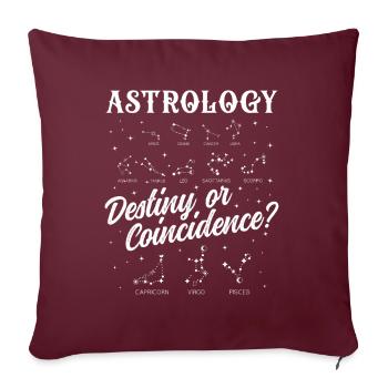 Astrologie Destiny Or Coincidence Esoterik Zeichen - Sofakissenbezug 45 x 45 cm - Burgunderrot - Vorne