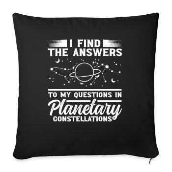 Astrology Answers In Planetary Constellations - Sofa pillowcase 17,3'' x 17,3'' (45 x 45 cm) - black - Front