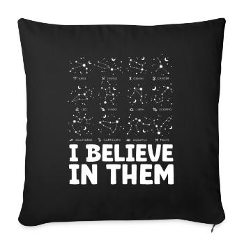 Astrology Believe In Them Esoteric Signs - Sofa pillowcase 17,3'' x 17,3'' (45 x 45 cm) - black - Front