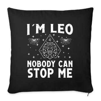 Astrology Leo Nobody Can Stop Me Esoteric Signs - Sofa pillowcase 17,3'' x 17,3'' (45 x 45 cm) - black - Front