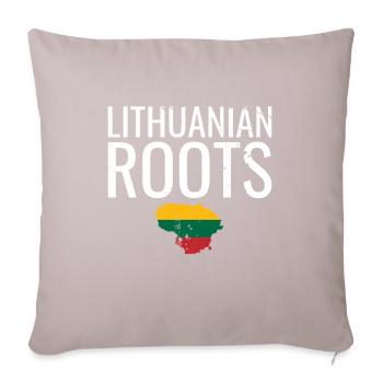 Lithuanian Roots Vintage Map Lithuania Flag - Sofa pillowcase 17,3'' x 17,3'' (45 x 45 cm) - light taupe - Front