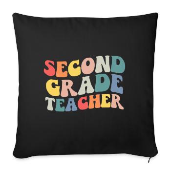 Zweite Klasse Rainbow Girls Jungen Lehrerteam 2. - Sofakissenbezug 45 x 45 cm - Schwarz - Vorne