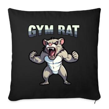 Gym Council Bodybuilding Weight Training Fun Fitness - Sofa pillowcase 17,3'' x 17,3'' (45 x 45 cm) - black - Front