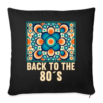 80s Themed Party Back to the 80s Costume - Sofa pillowcase 17,3'' x 17,3'' (45 x 45 cm) - black - Front