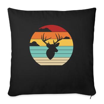 Retro Taxidermist Animals Tools Lover Taxidermy - Sofa pillowcase 17,3'' x 17,3'' (45 x 45 cm) - black - Front