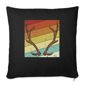 Retro Taxidermist Animals Tools Lover Taxidermy - Sofa pillowcase 17,3'' x 17,3'' (45 x 45 cm) - black - Front